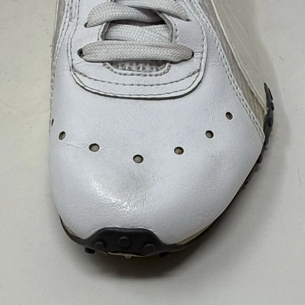 Puma Lillea Shoes Womens 8 White Leather Mesh Lightweight Casual Retro Sneakers